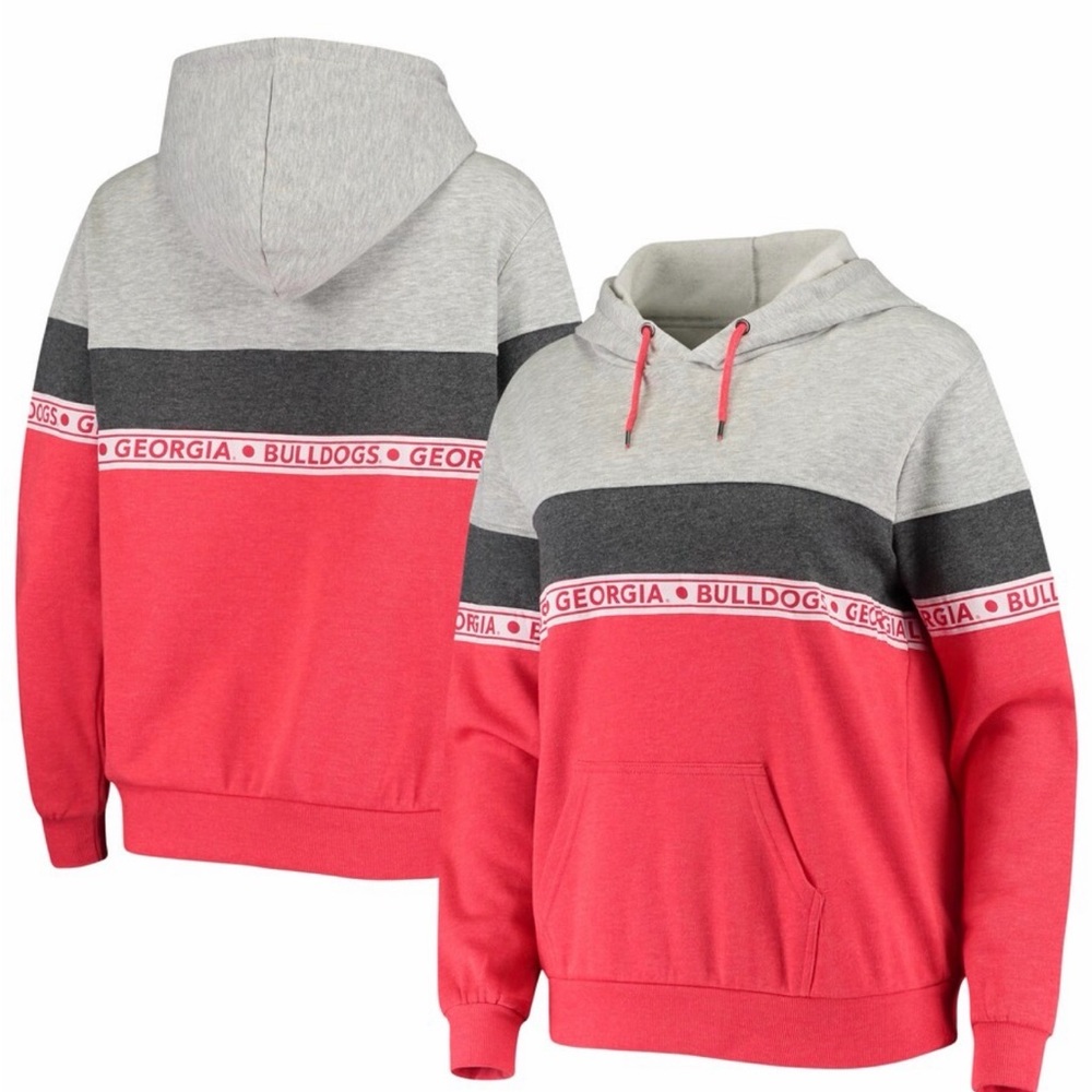 NWT Georgia Bulldogs Block Party Taping Pullover Hoodie UGA Dawgs (XS)